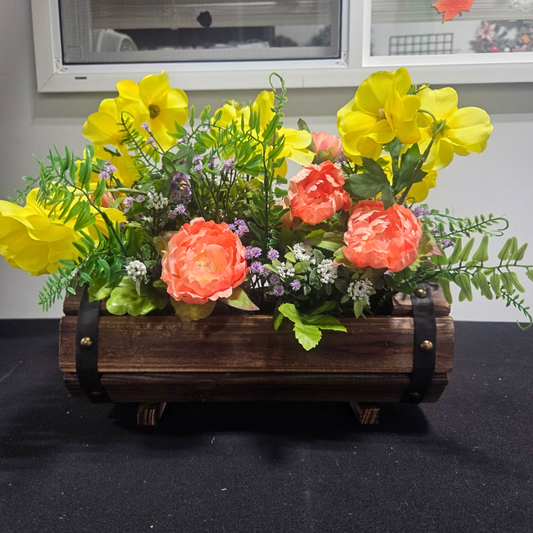 Custom Designed Cemetery Log – Personalized Memorial Grave Decoration & Artwork