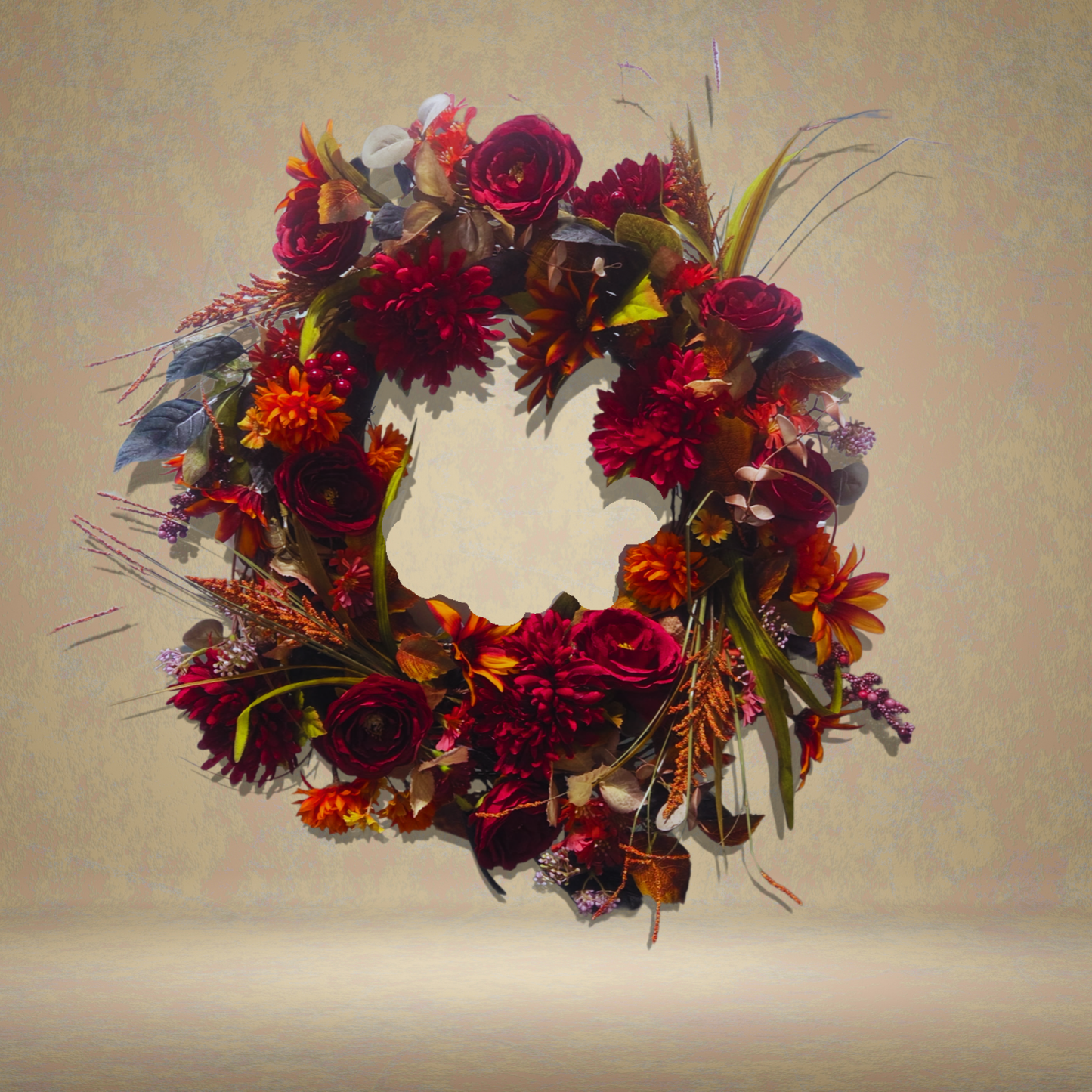 Personalized Handmade Wreath – Customizable Décor for Christmas, Fall, Spring, Weddings & More – Sizes Small to XL